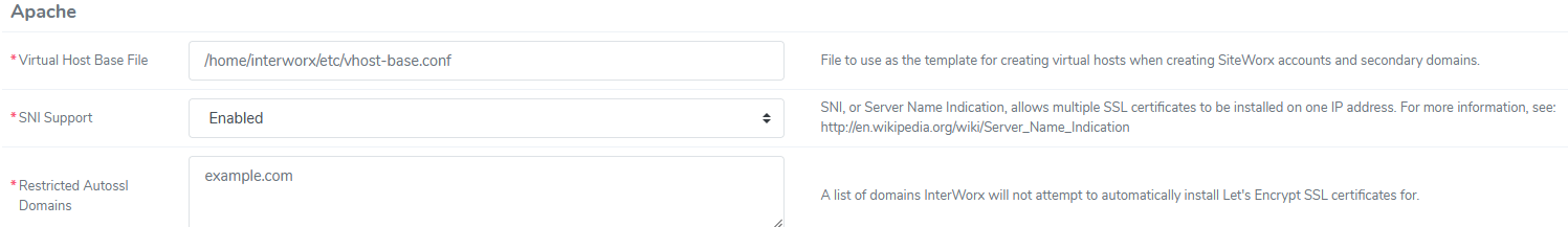 autossl exclude form