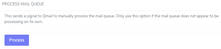 mail queue process button