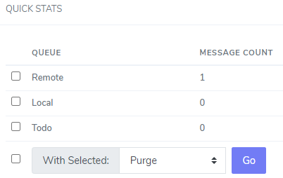 purge queue button