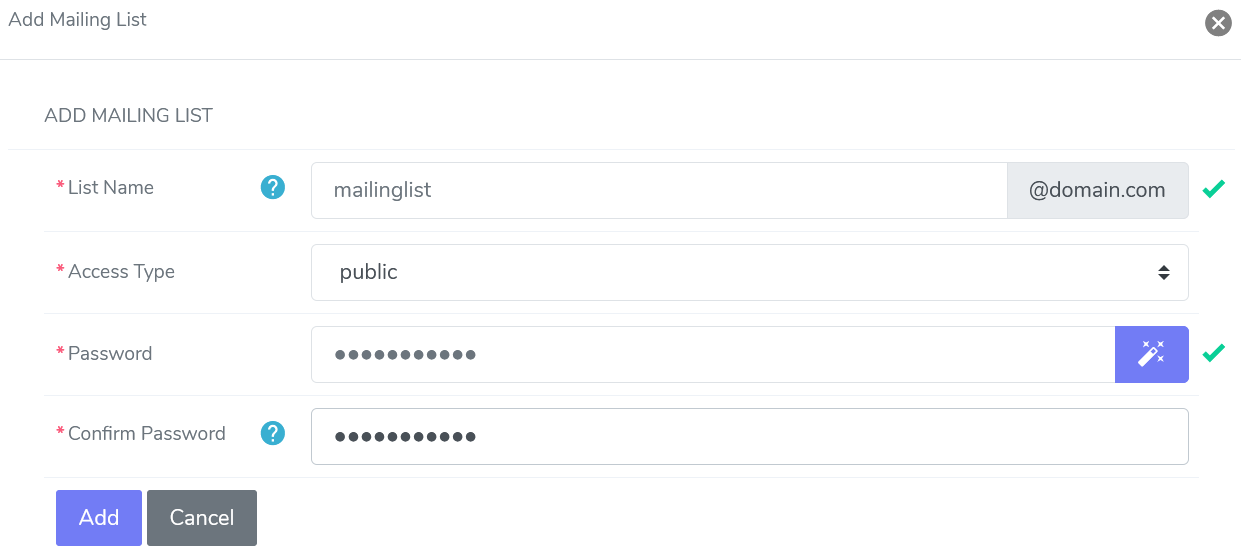 mailman create mailinglist form