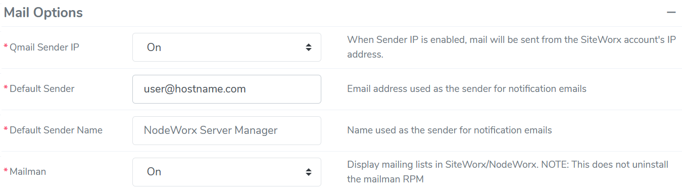 mailman enable option