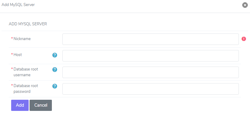 add remote mysql server