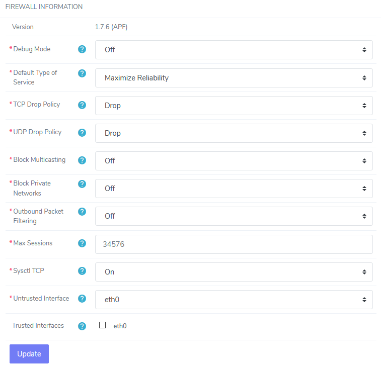 firewall settings