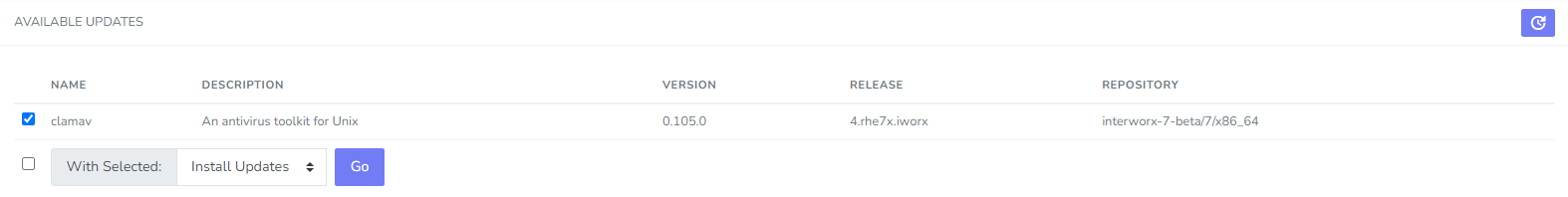 install update section