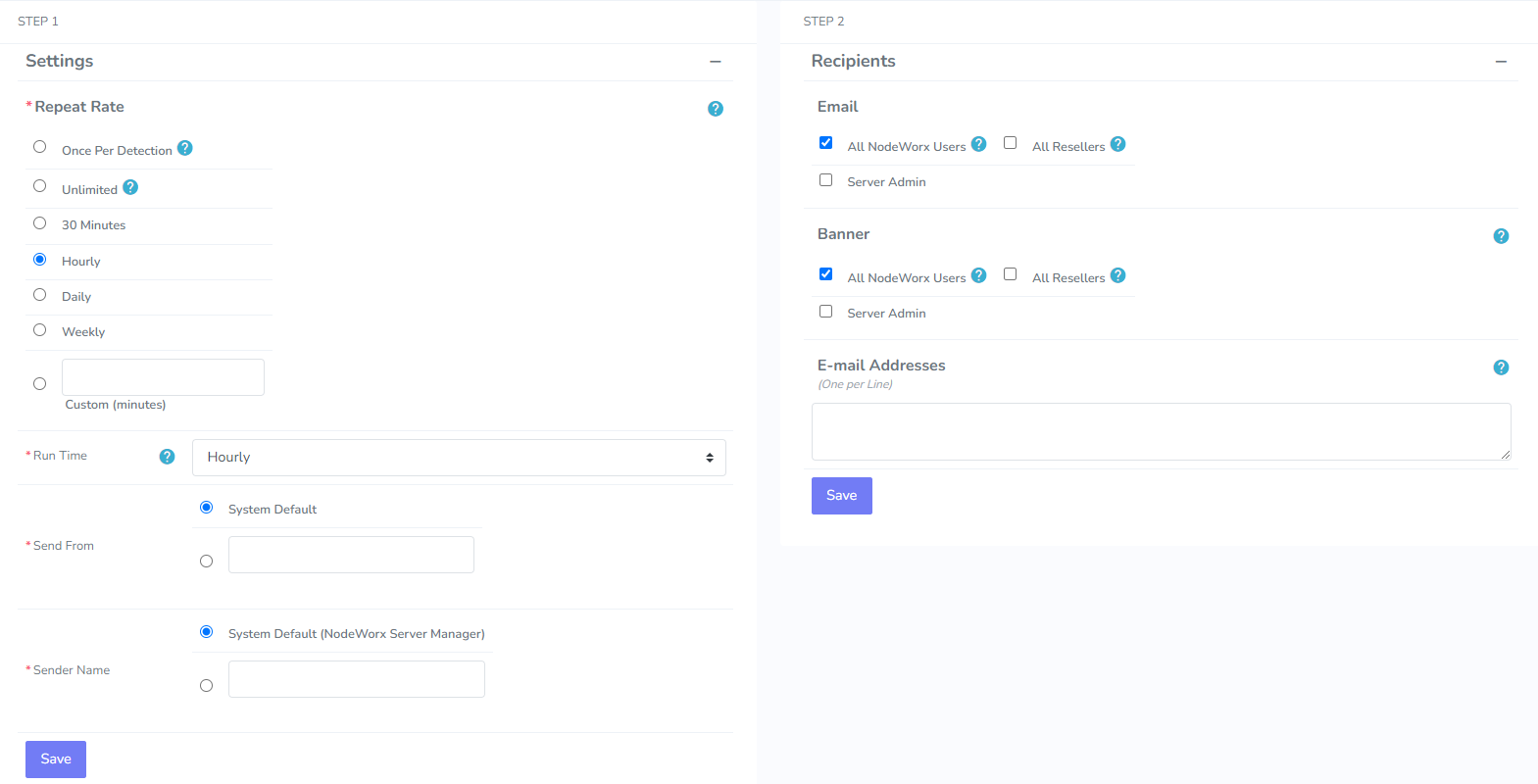 system health settings