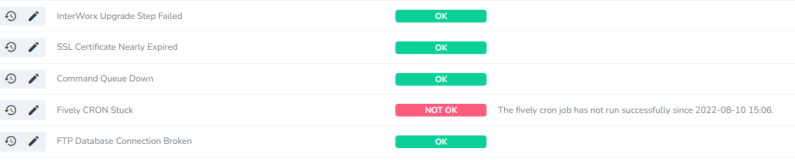 system health status