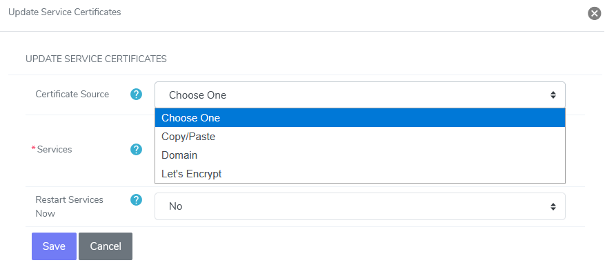 update server SSL cert