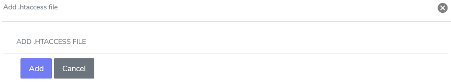 siteworx add htaccess