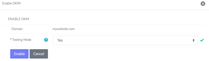 siteworx enable domain keys