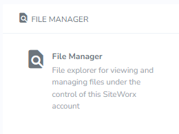 file manager home page