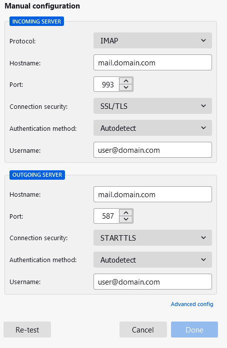 thunderbird mail settings