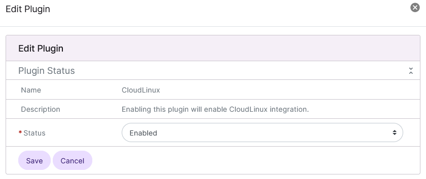 cloudlinux edit form