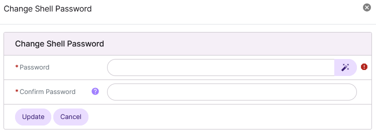change password form