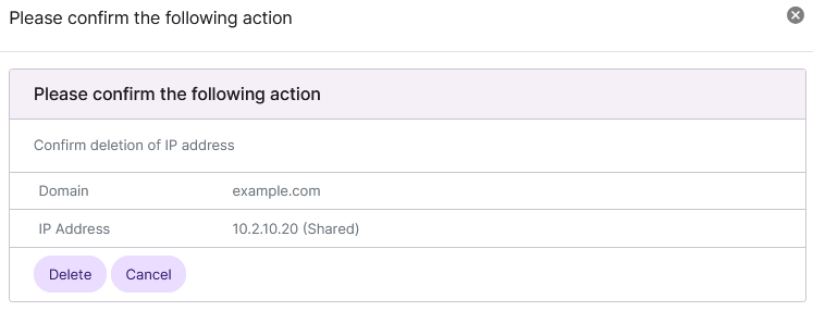 confirm deletion form