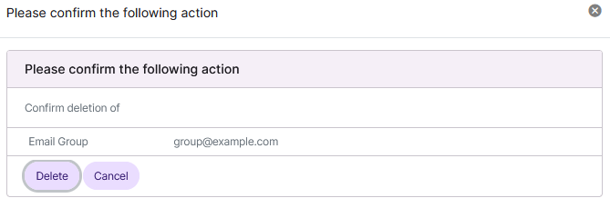 siteworx delete email group form