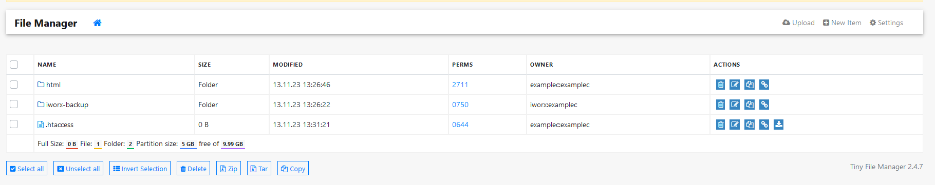 updated html directory