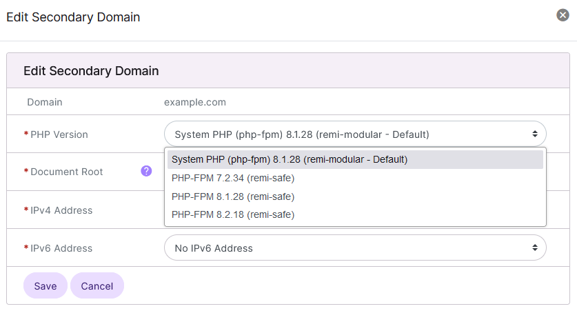 php manage edit form