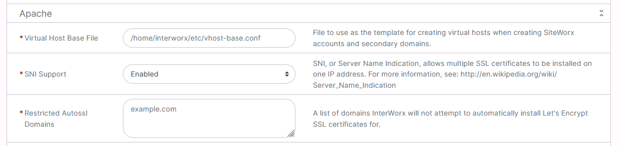 autossl exclude form