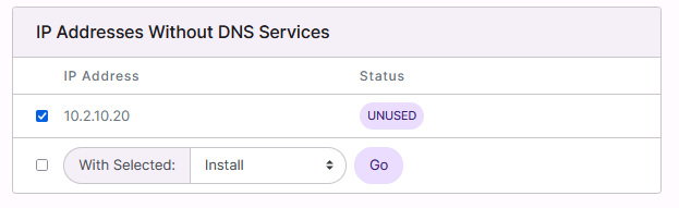 install dns on ip form