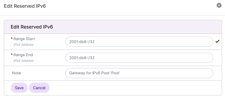 edit reserved ipv6 form