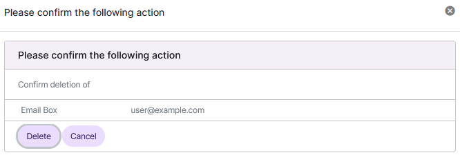 delete email address form