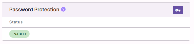 password protect disable form