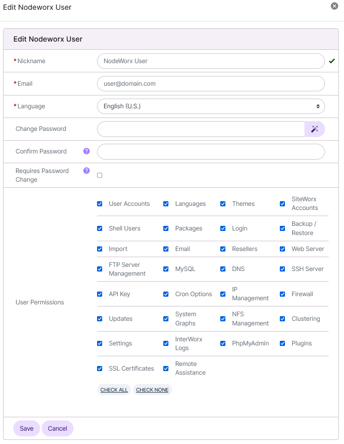 nodeworx edit user form