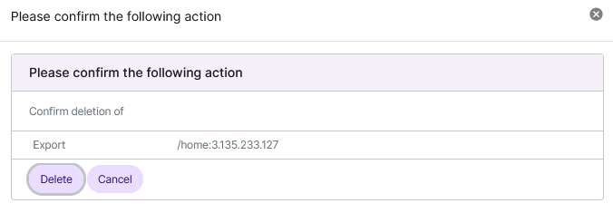 NFS exports additional input form