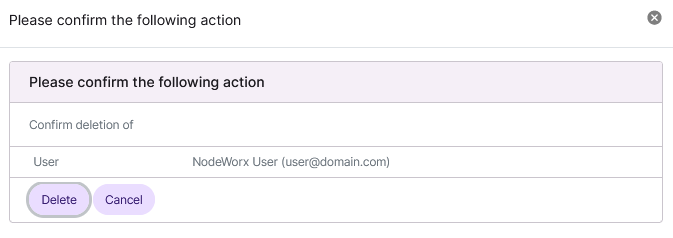 delete confirmation form