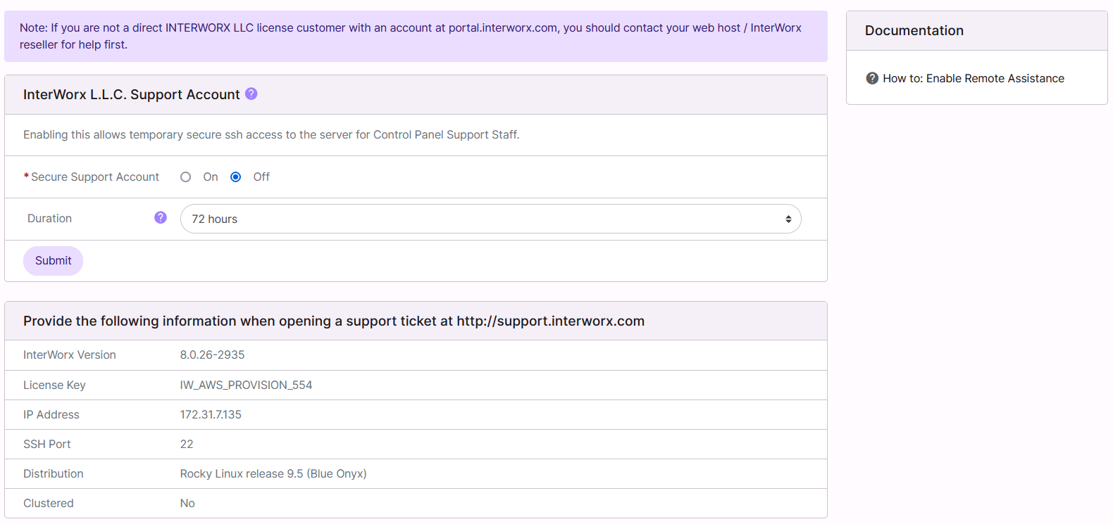 remote assistance page