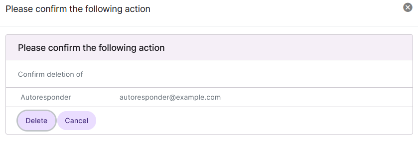 siteworx delete autoresponder form