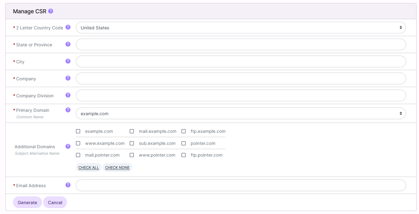 siteworx add csr form