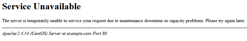 503 error
