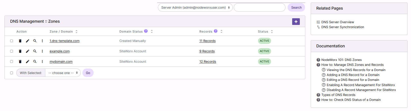 DNS Zones