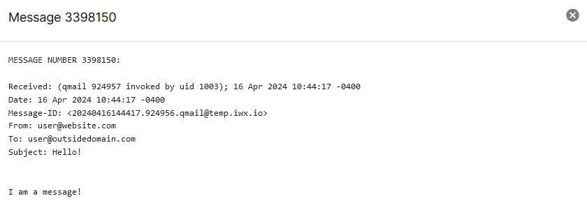 message details
