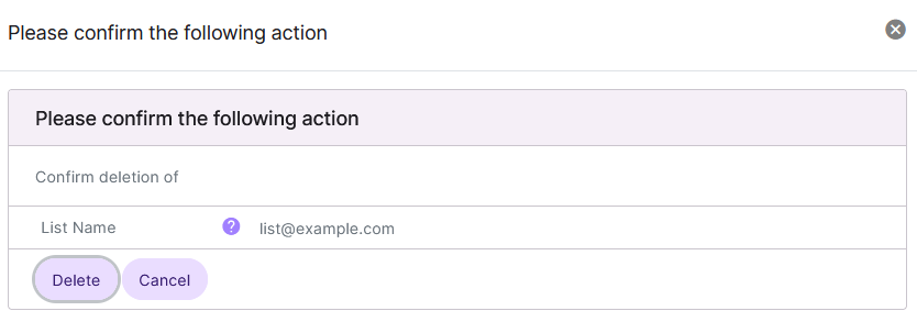 confirm delete form