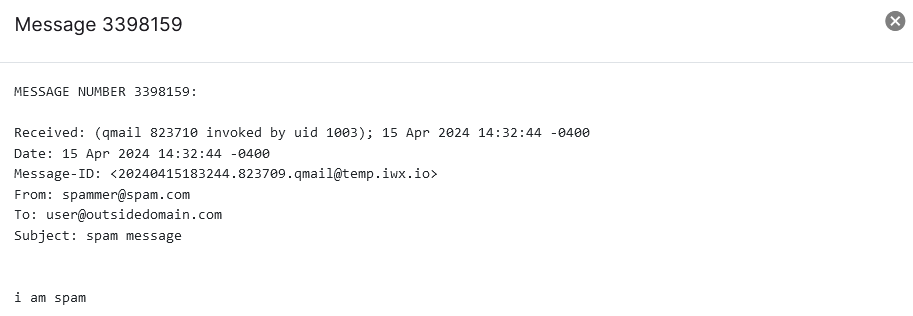 spam message header
