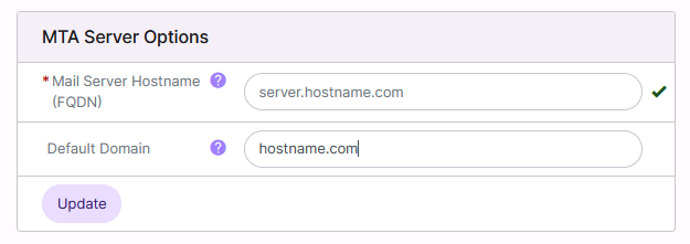 smtp server options