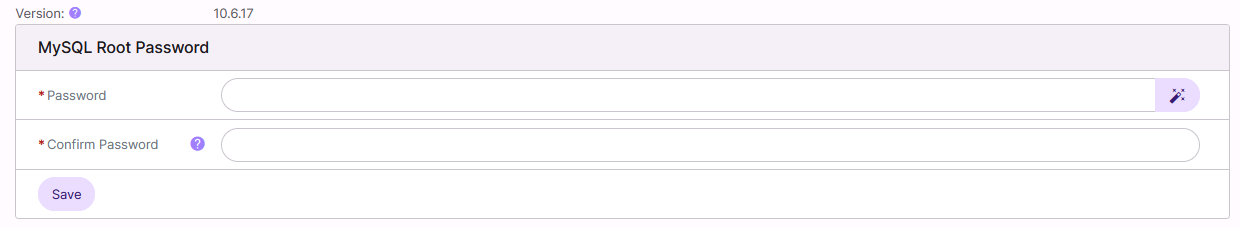 remote mysql server password edit form