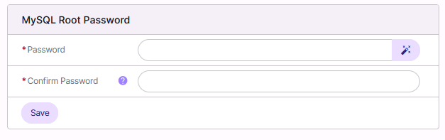 mysql root password