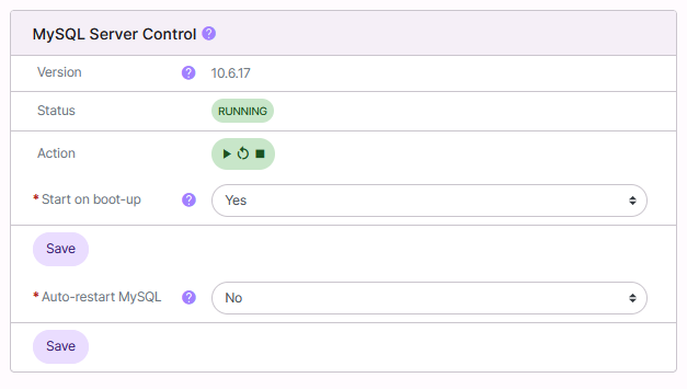 mysql status