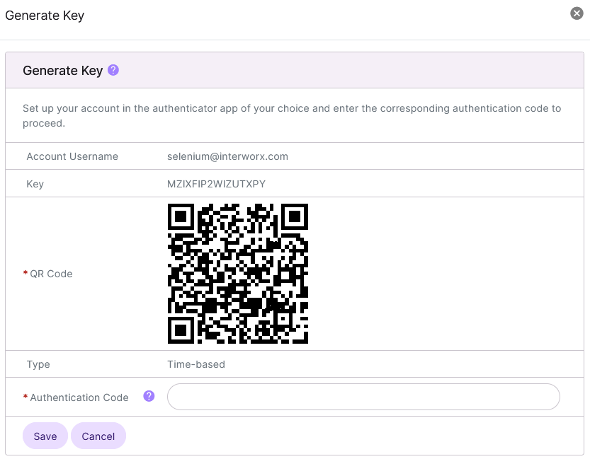 2fa enable form