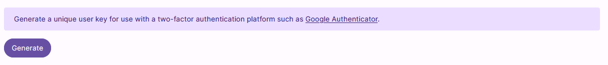 2fa generate button