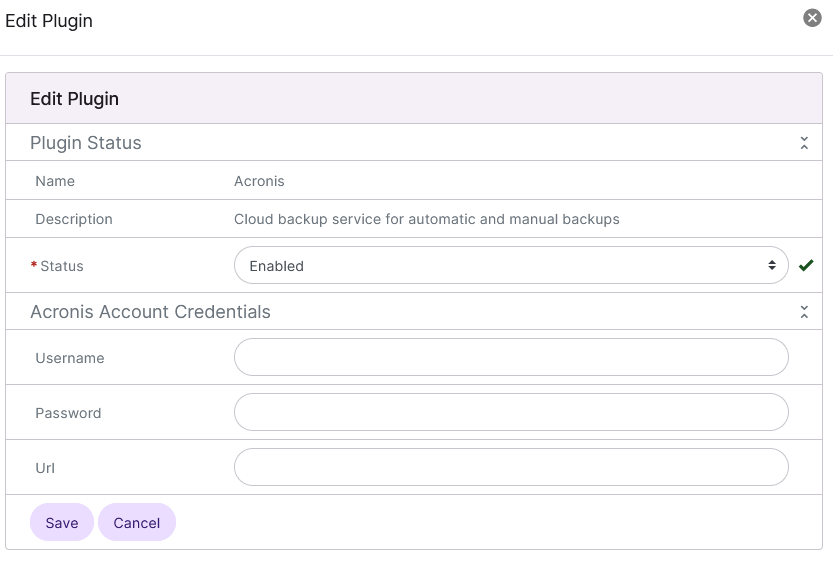 acronis edit form