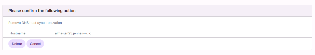 delete sync form