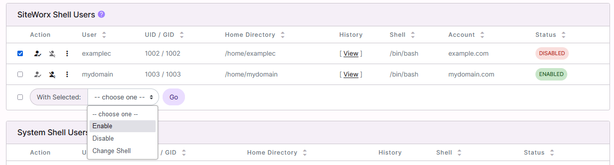 enable dropdown