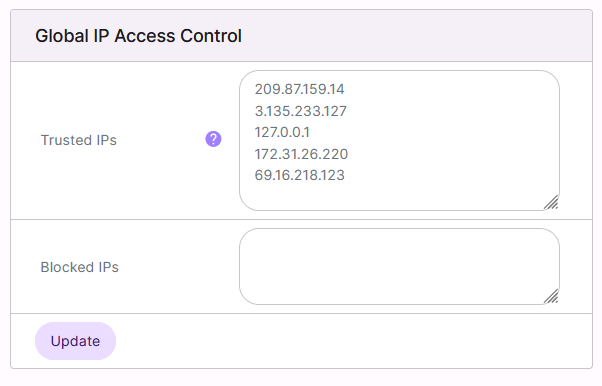 firewall global ip settings