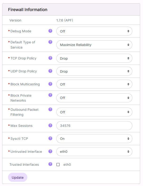 firewall settings