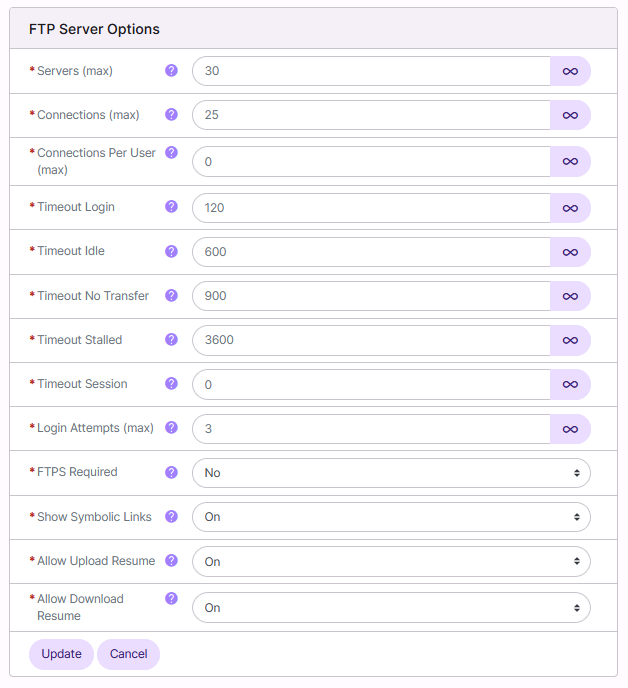 ftp options