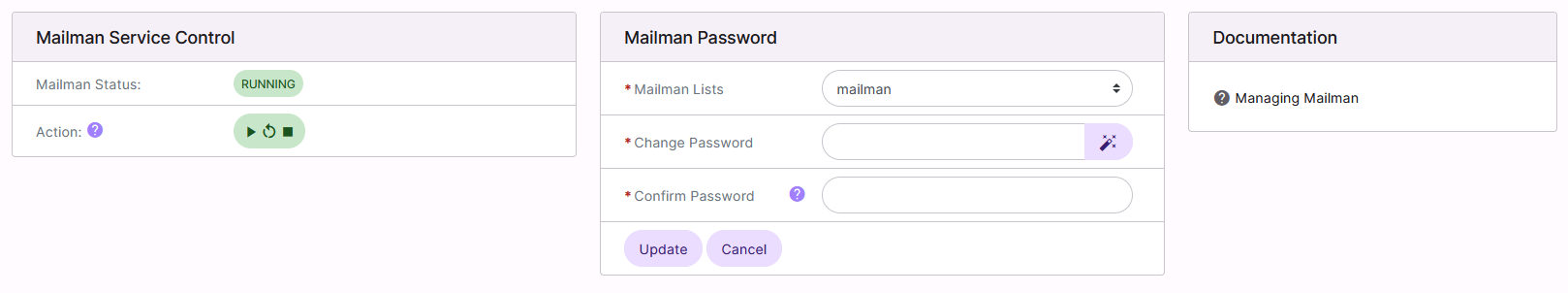 mailman page